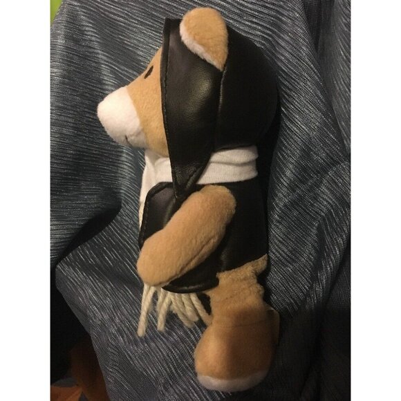 Top Gun Teddy Bear Pilot Plush With Scarf & Aviator Jacket Vtg 8" - Picture 5 of 11